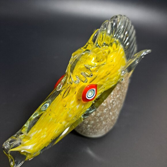 Murano Glass Horse Head Sculpture Silver Leaf Detailing Vintage Damaged - Picture 11 of 12